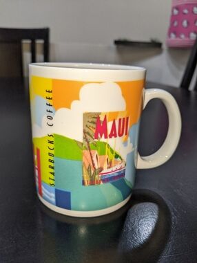 Starbucks 2001 MAUI HAWAII Retired 14 Fl Oz Multicolor Mug Cup